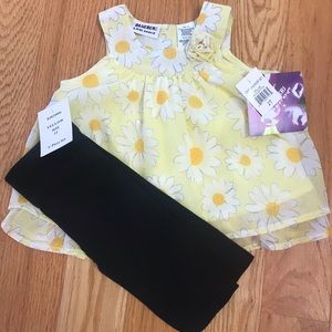 NWT Yellow Daisy Top & Capri Set